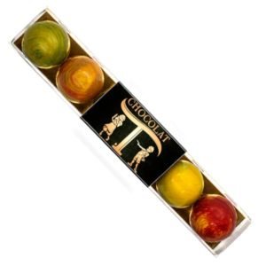 Coffret de chocolats demi sphères agrumes