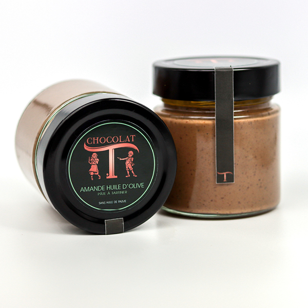 pâte à tartiner amande, huile d'olive et fleur de sel